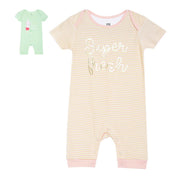 Pack of 2 romper - light brown for New Born