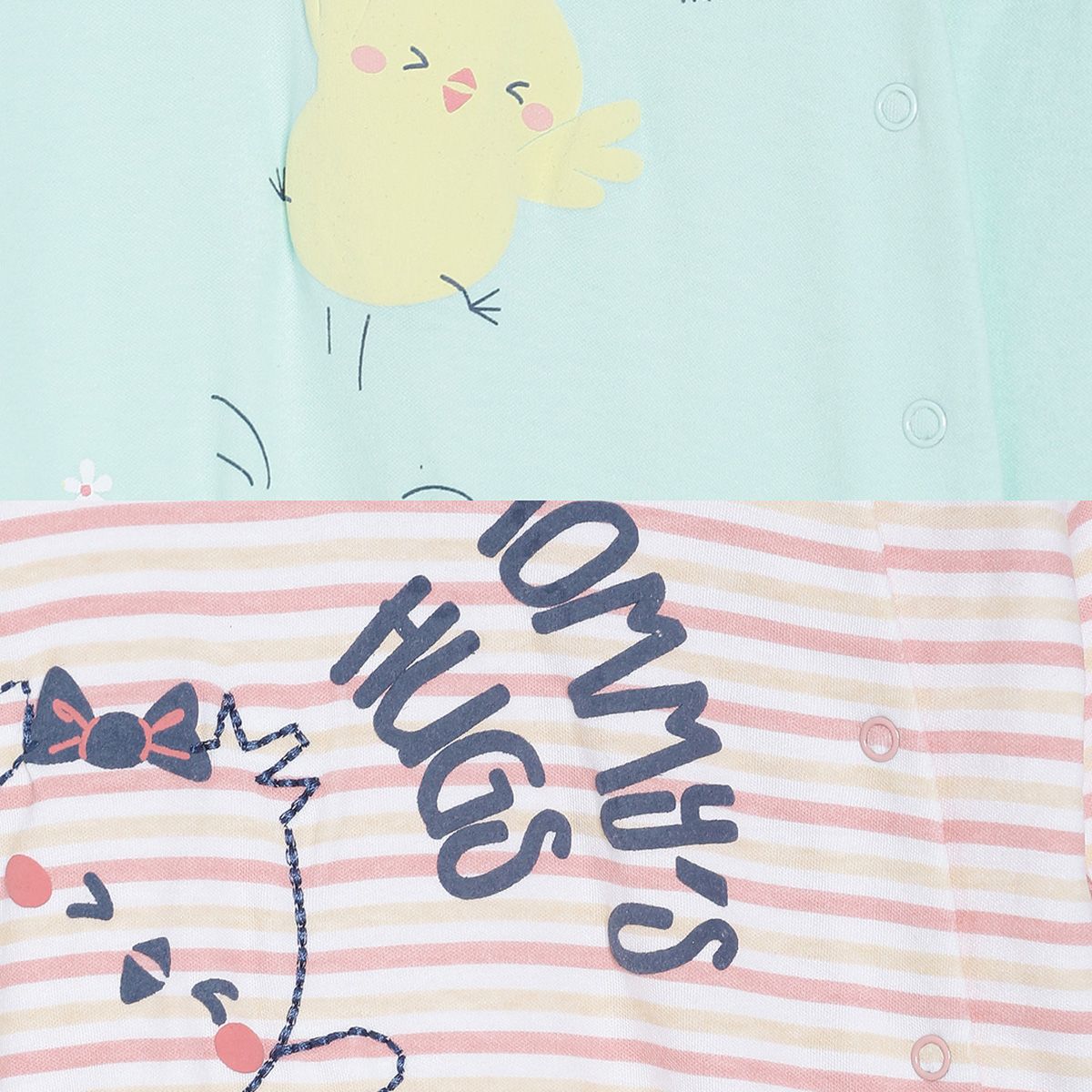 Pack of 2 sleep suit - sky blue for New Born