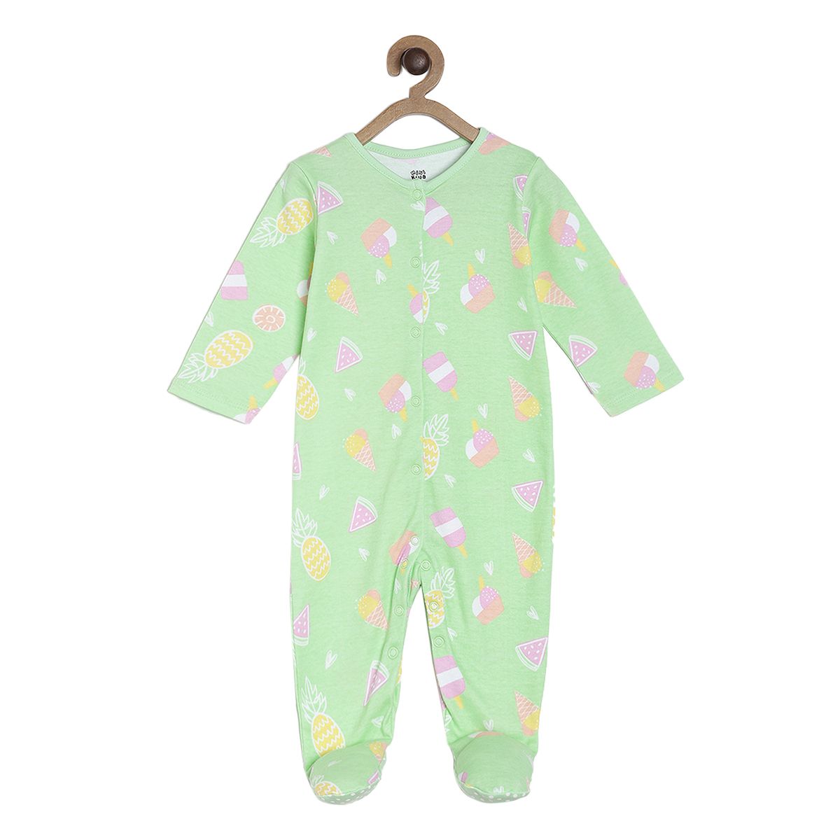 Pack of 2 sleep suit - light green for New Born