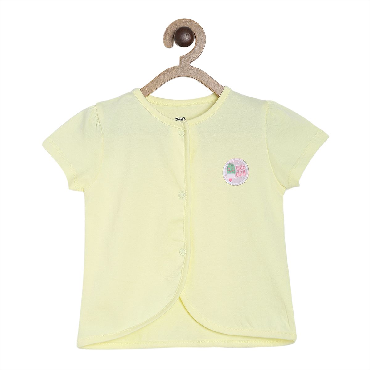 Pack of 3 front open vest - white & light sky blue for New Born