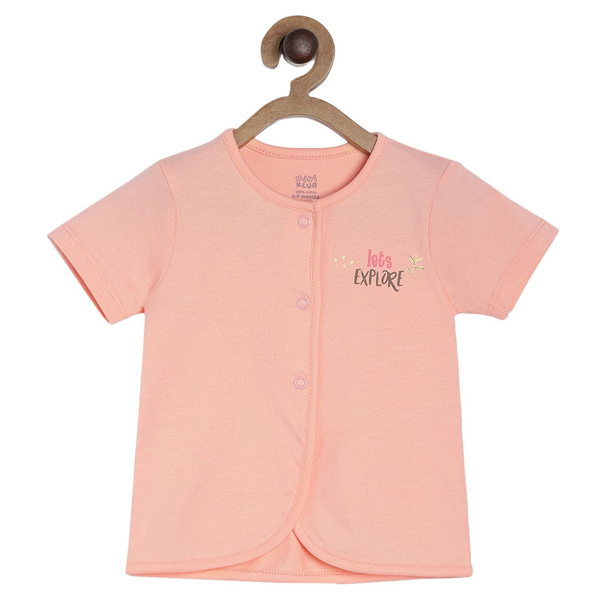 Pack of 3 front open vest - baby pink for New Born