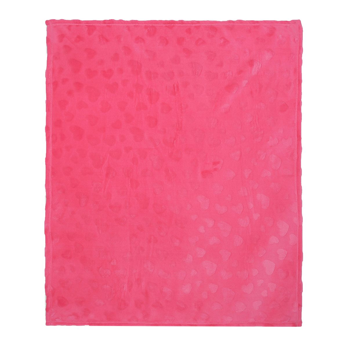 Baby Unisex Pink Fleece Bed Protector Sheet Pack of 1 Embossed Heart Design Nursery Essential