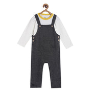 Pack of 2 dungaree set - black for 3-6 Months