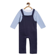 Pack of 2 dungaree set - sky blue & navy blue for 3-6 Months