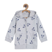 Pack of 1 hooded knit jacket - grey for 0-3 Months