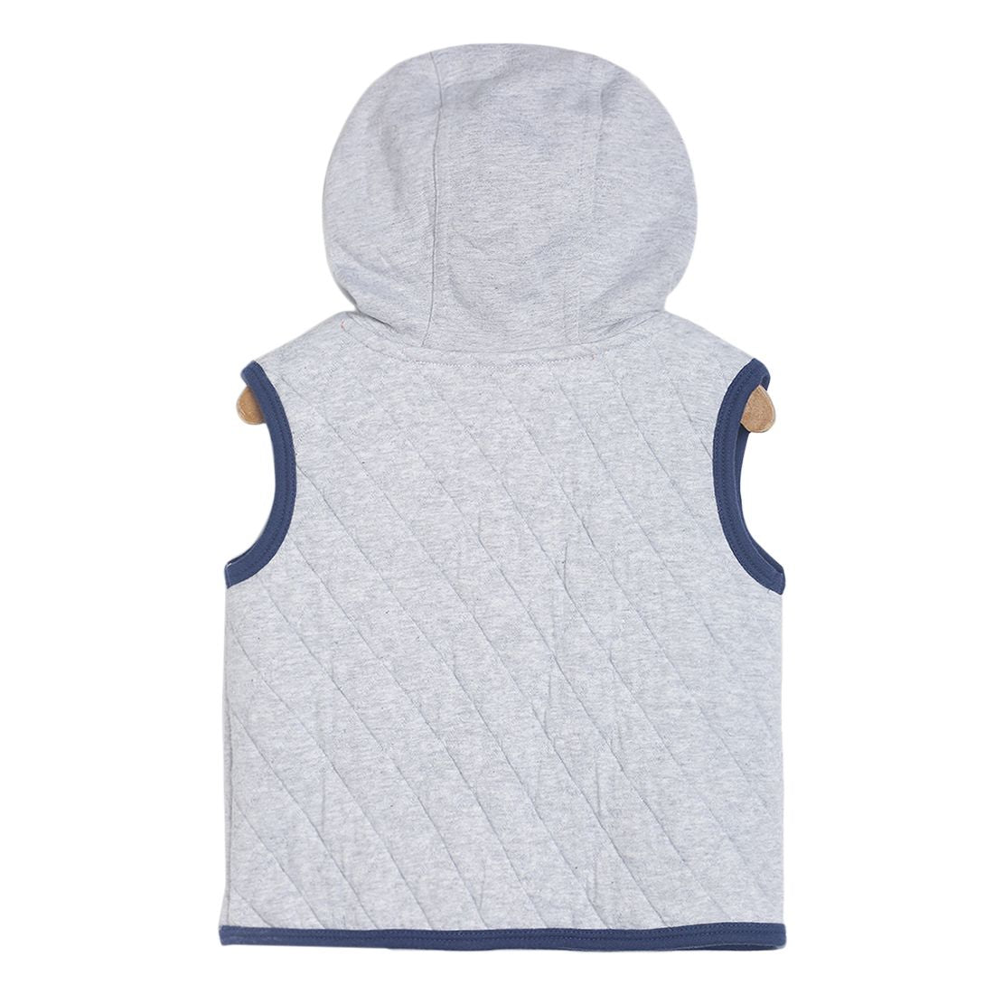 Pack of 1 hooded knit jacket - grey marl for 0-3 Months