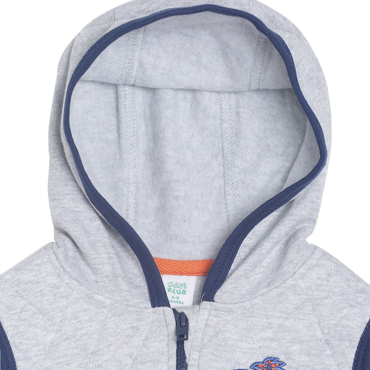 Pack of 1 hooded knit jacket - grey marl for 0-3 Months