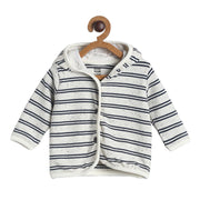 Pack of 1 knit jacket - white & grey for 0-3 Months