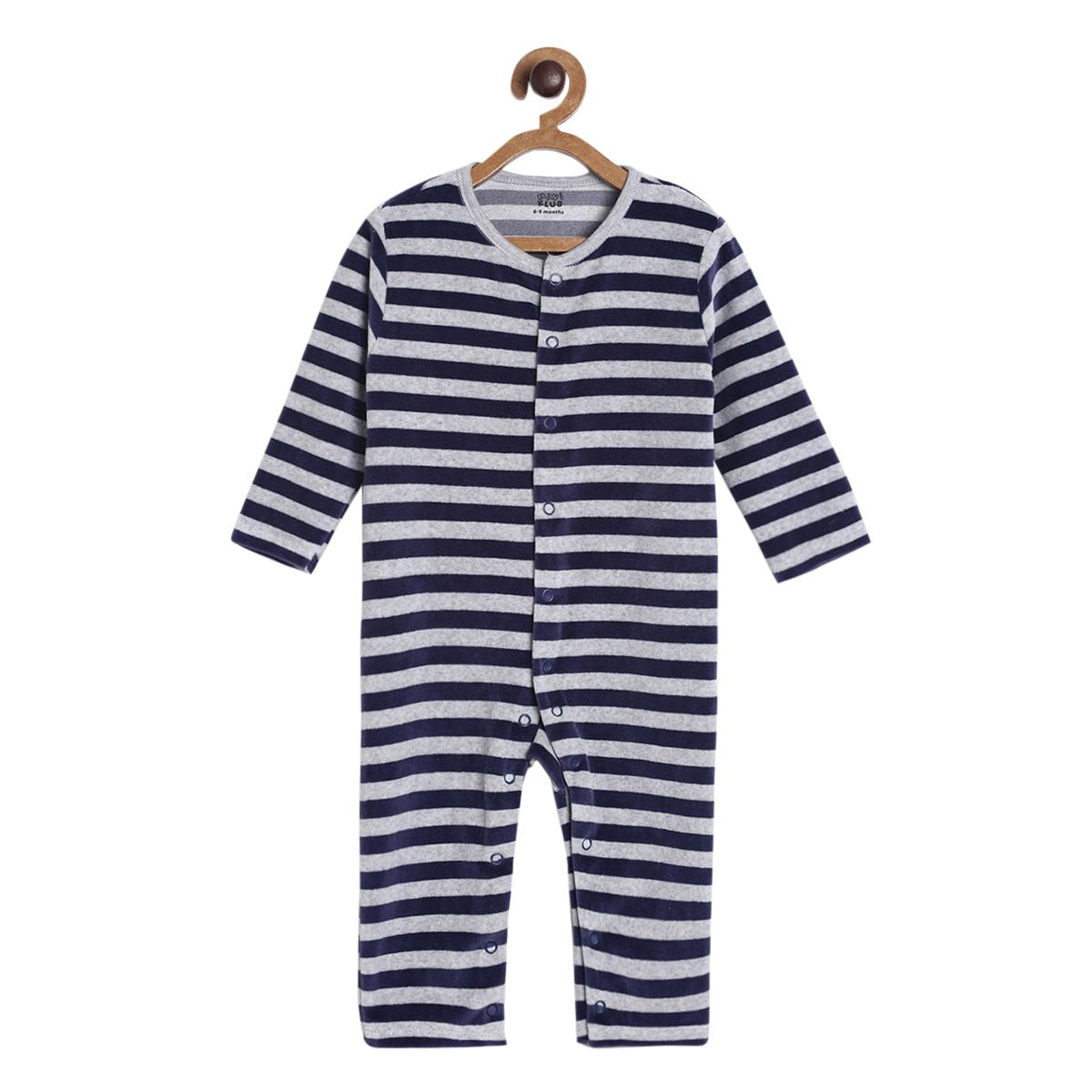 Pack of 1 romper - white & navy blue for New Born