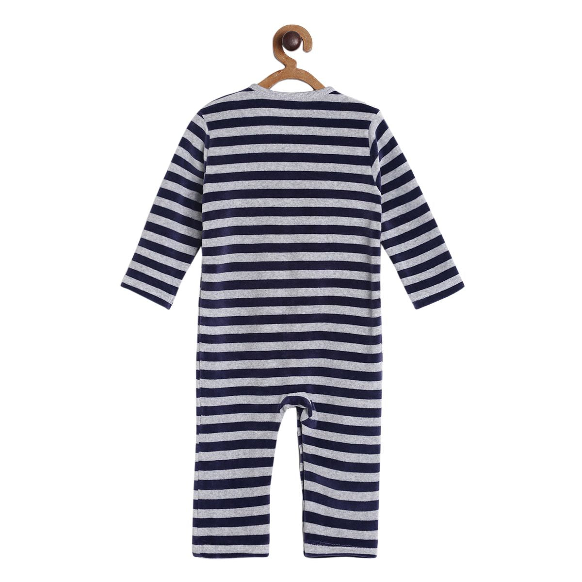 Pack of 1 romper - white & navy blue for New Born
