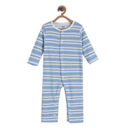 Pack of 1 romper - blue & grey for New Born