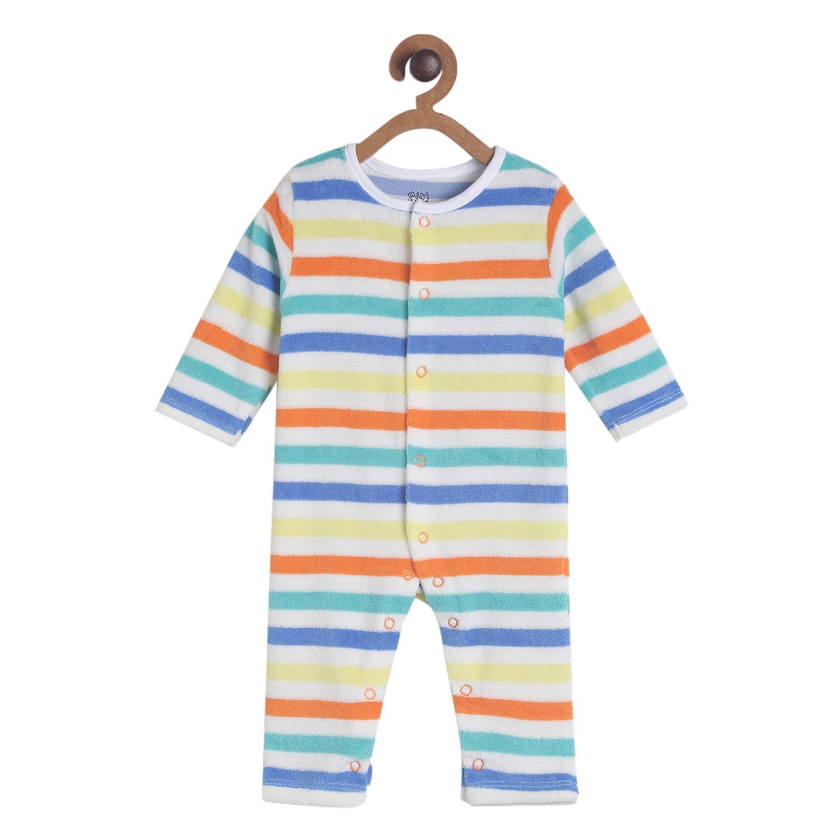 Pack of 1 romper - blue & brown for New Born