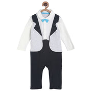 Pack of 1 romper - white & black for New Born