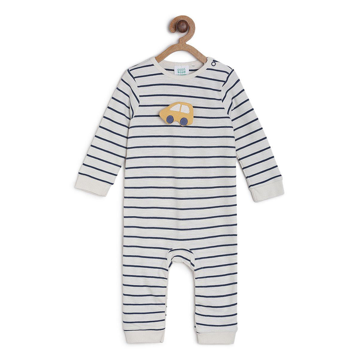 Pack of 2 romper with hat - white & dark blue for New Born
