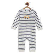 Pack of 2 romper with hat - white & dark blue for New Born