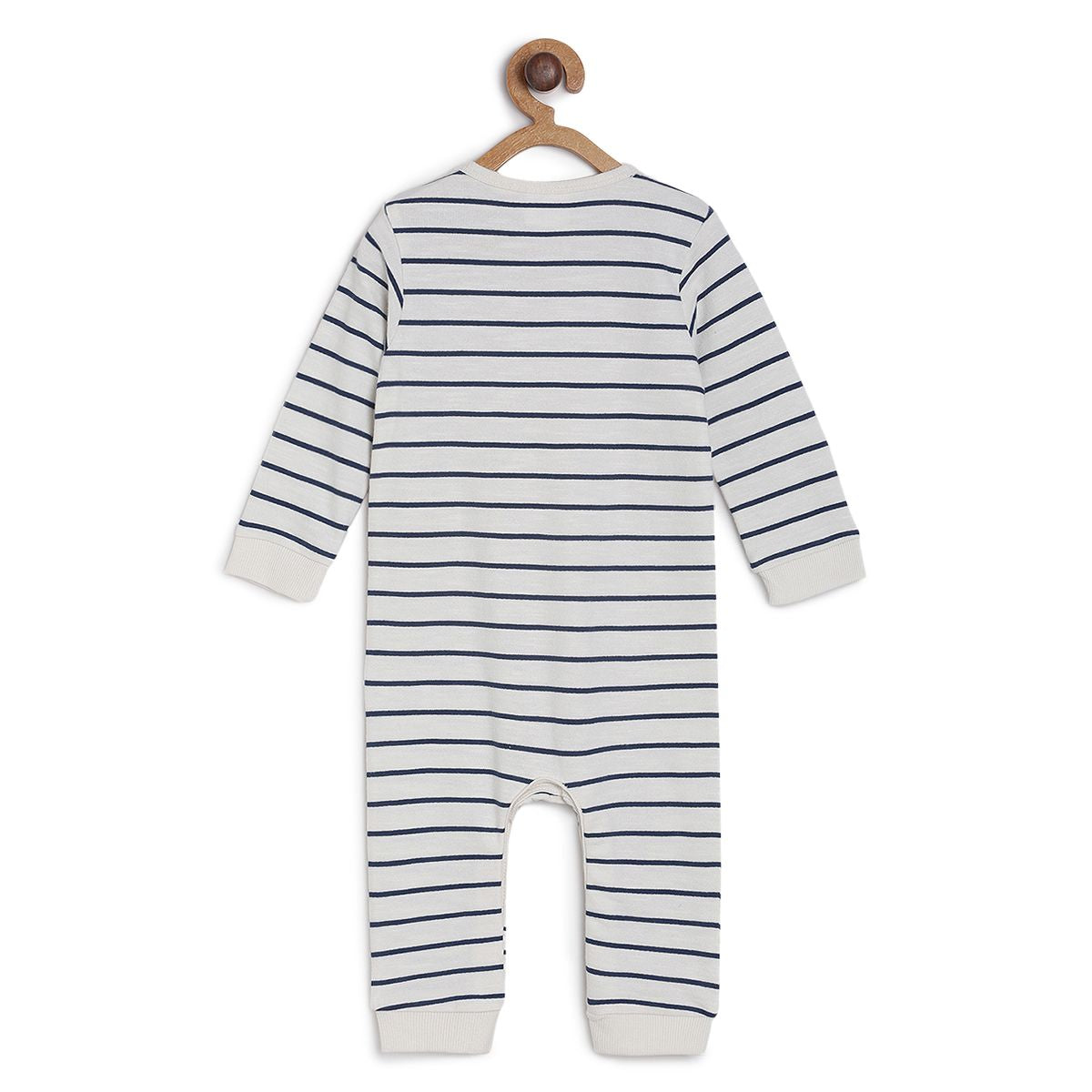 Pack of 2 romper with hat - white & dark blue for New Born