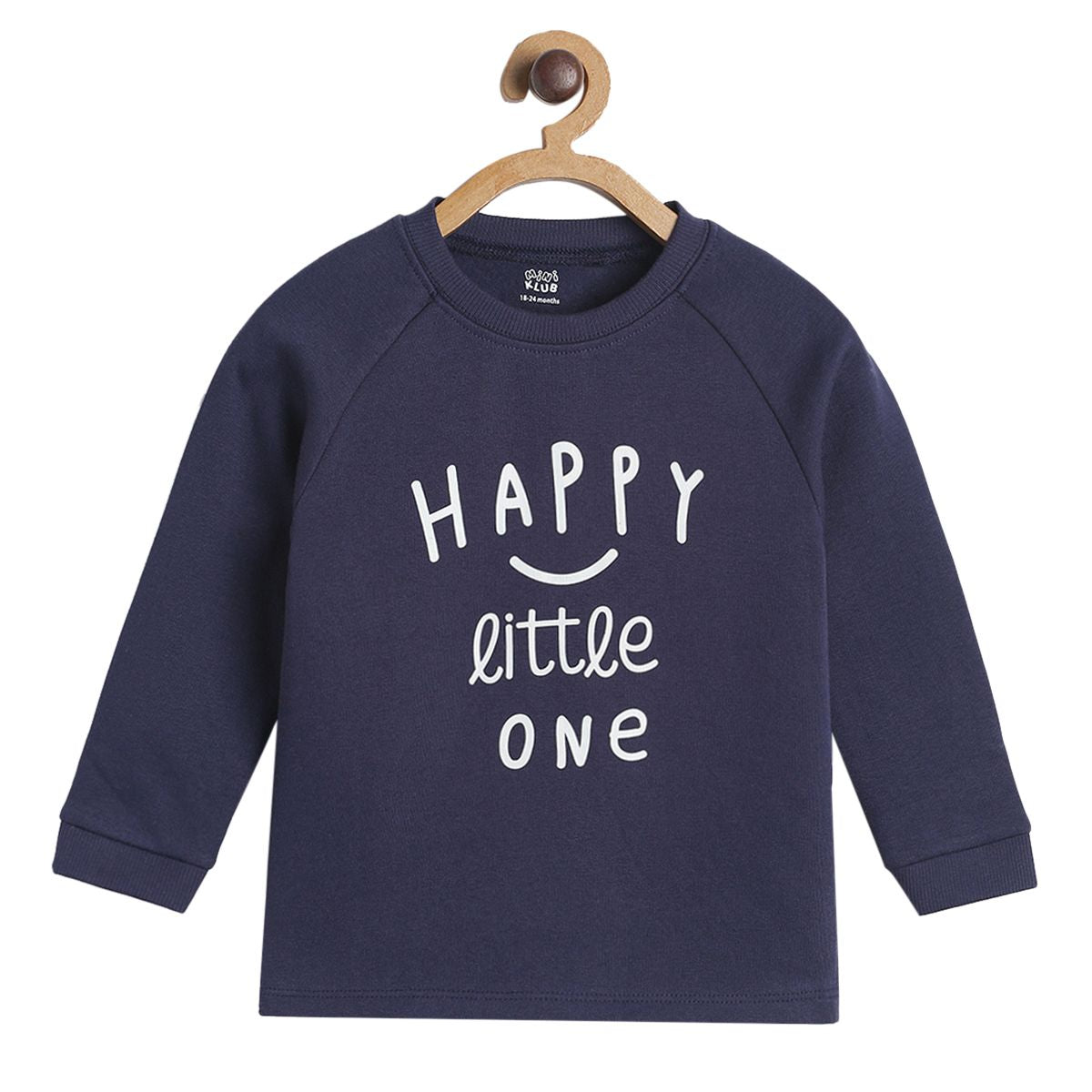 Pack of 1 knit sweatshirt - navy for 0-3 Months