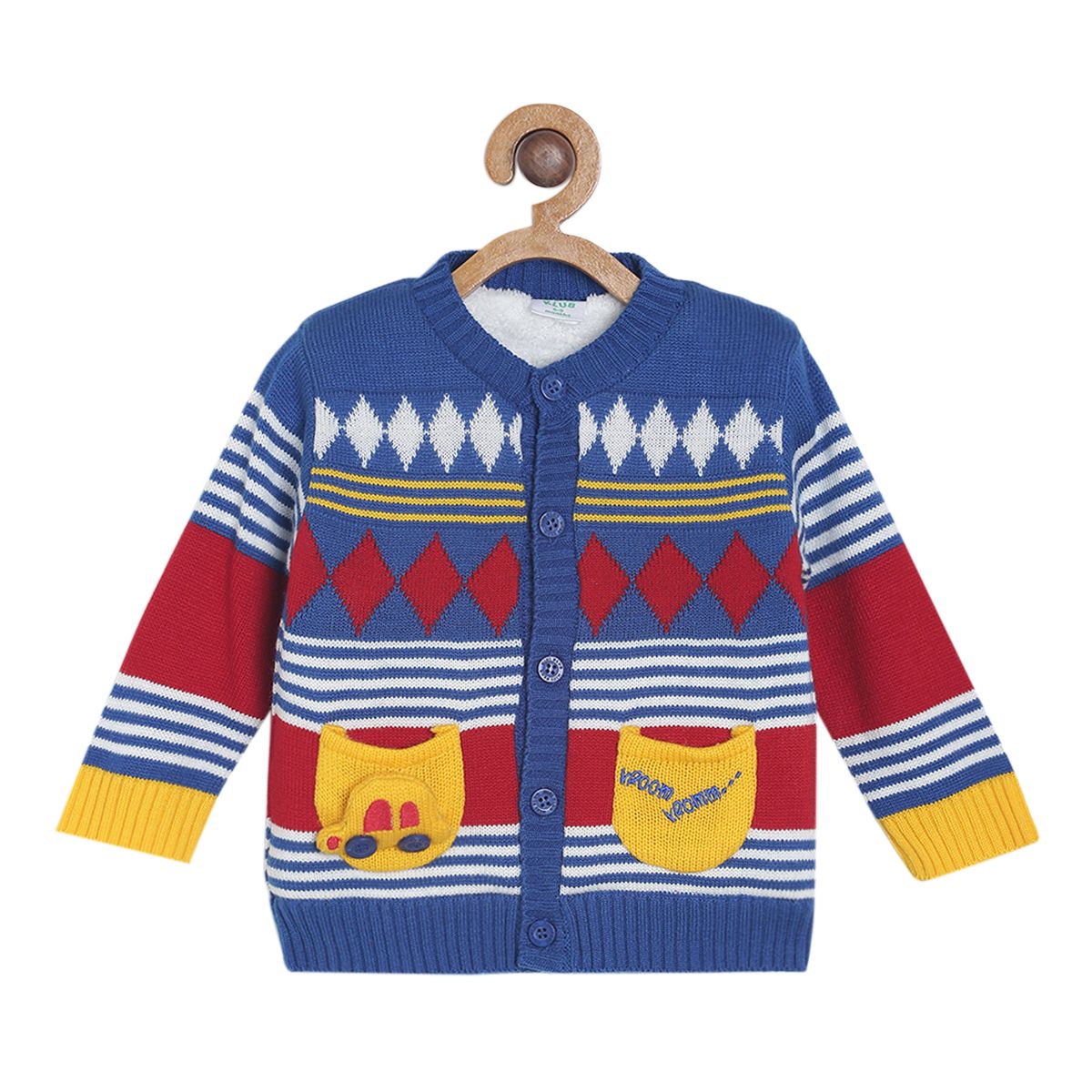 Pack of 1 sweater - midnightblue & light blue for 0-3 Months