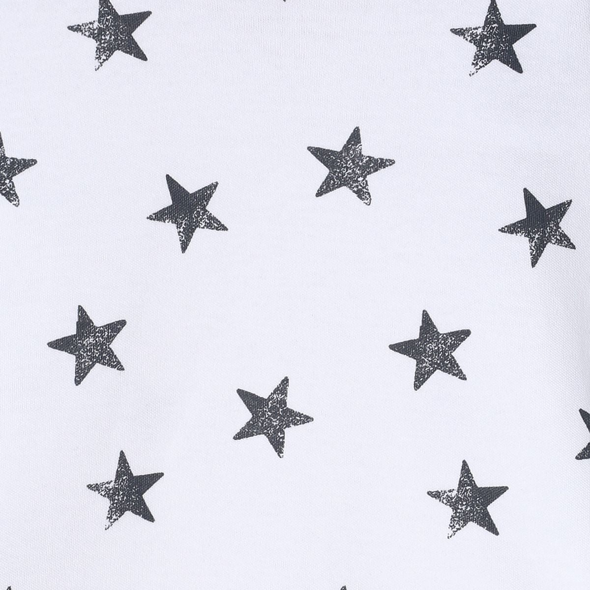 Pack of 2 t-shirt and knit bottom - white & midnightblue for 0-3 Months