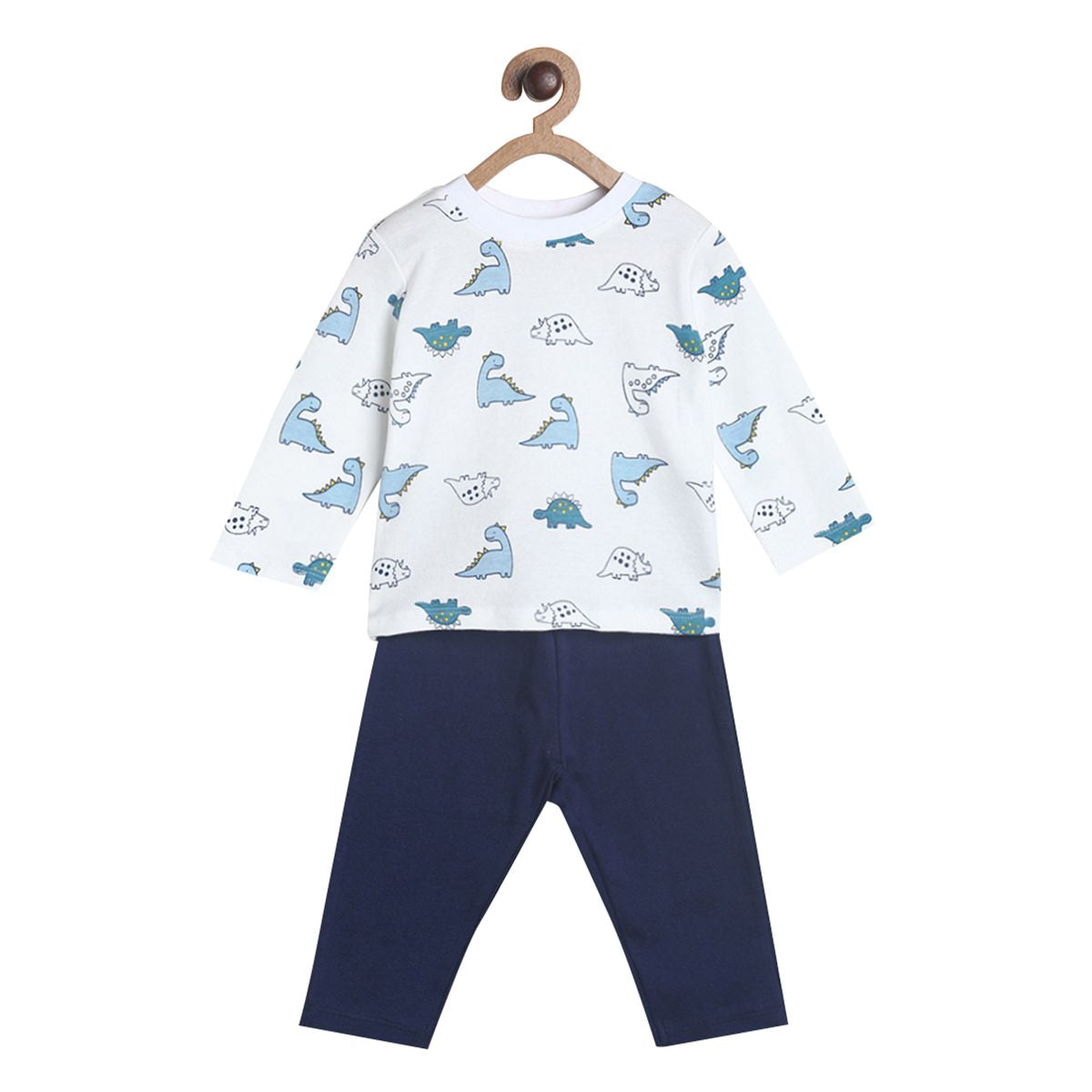 Pack of 2 t-shirt and bottom - offwhite for 0-3 Months