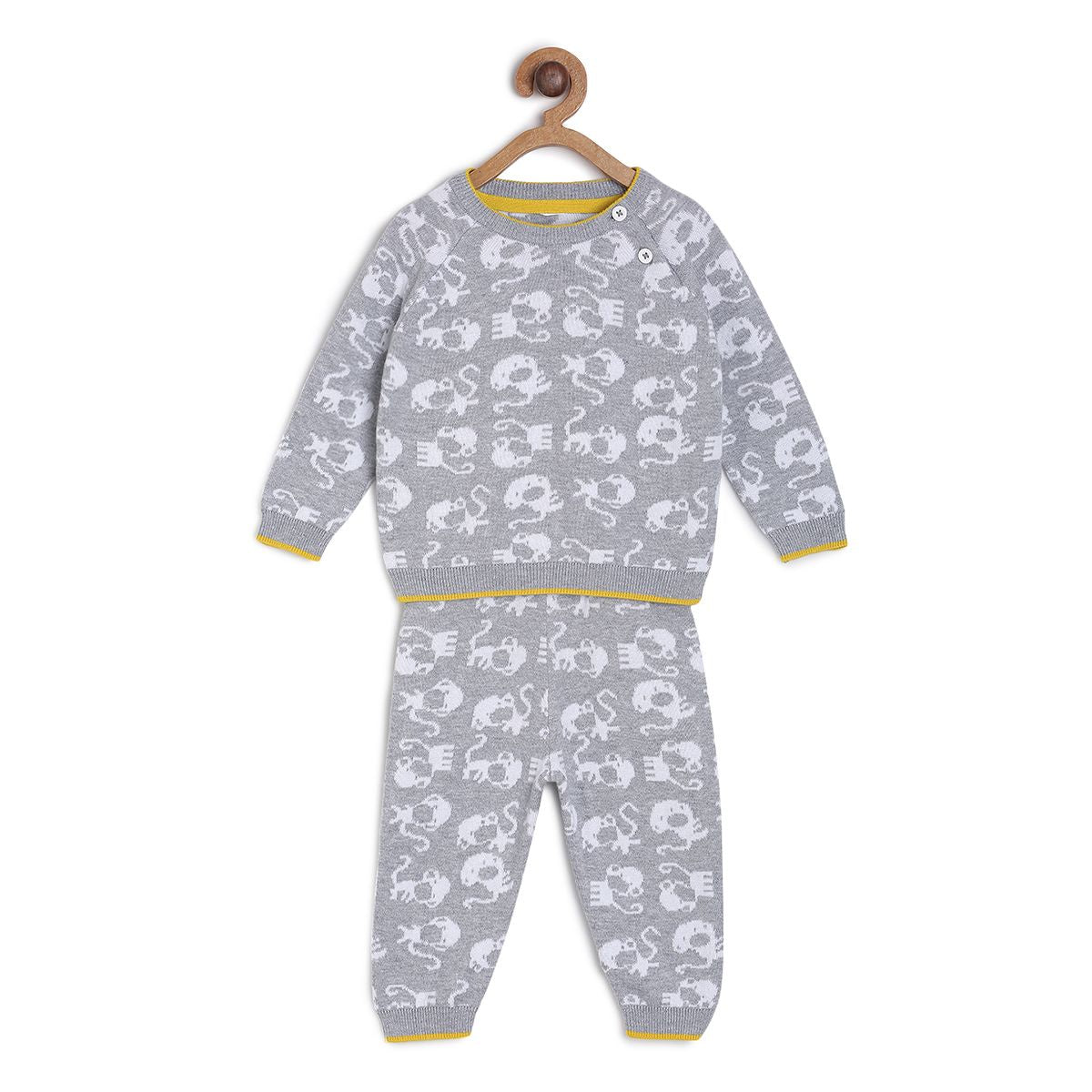 Pack of 2 top and botttom set - dark grey for 0-3 Months
