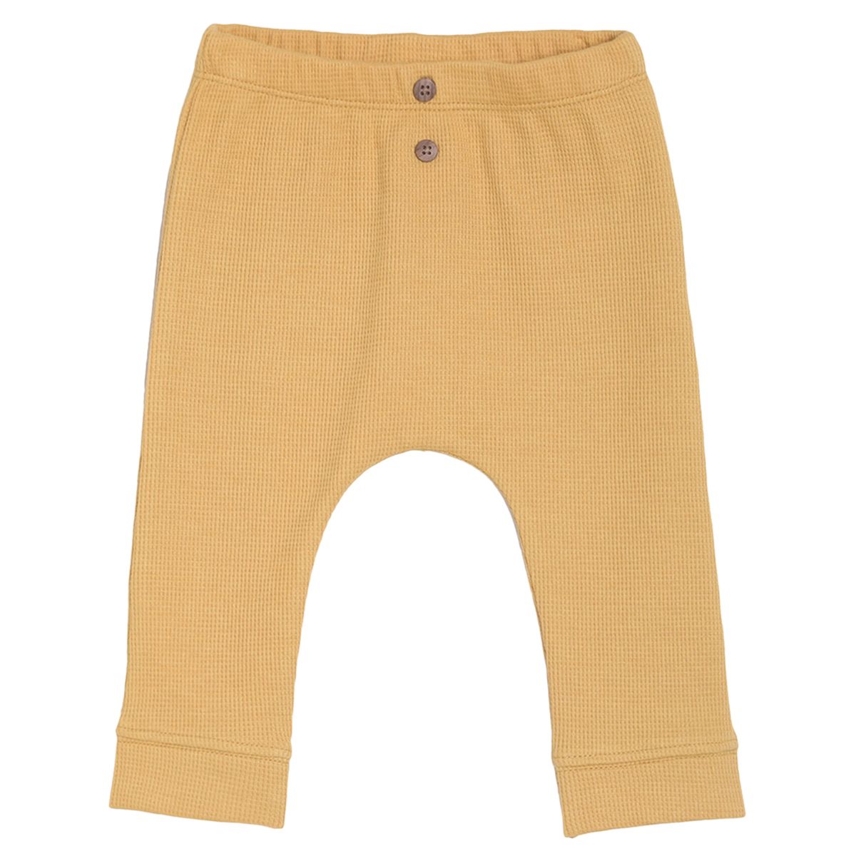 Pack of 2 t-shirt and knit bottom set - white & light brown for 0-3 Months