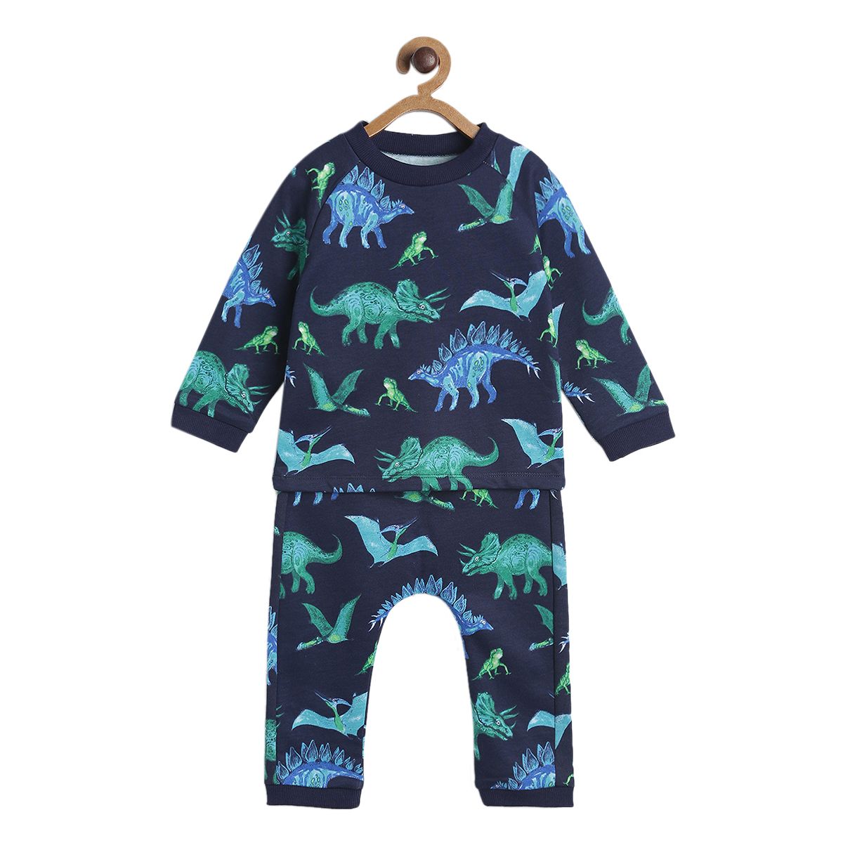 Pack of 2 sweat shirt and bottom set - navy blue for 0-3 Months