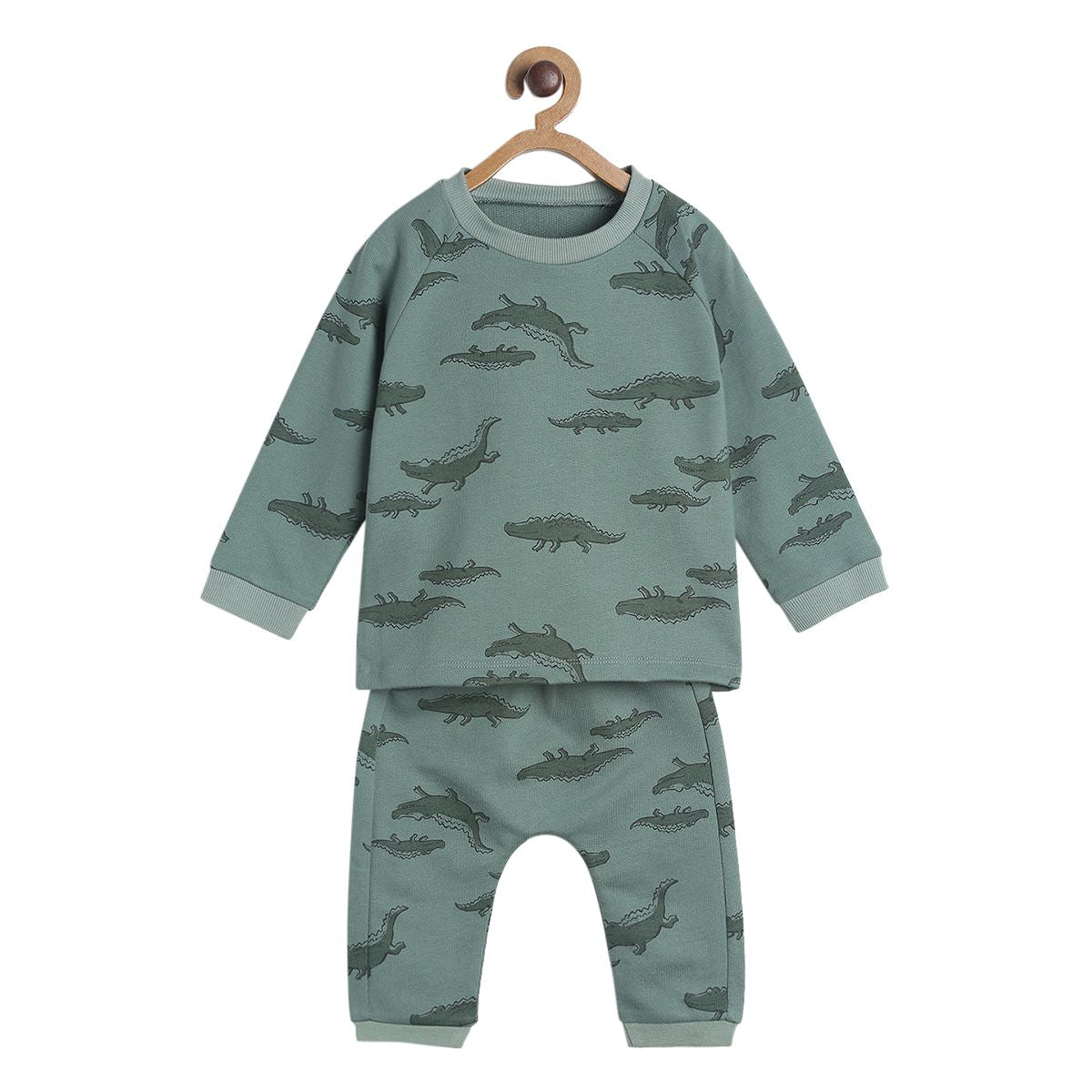 Pack of 2 sweat shirt and bottom set - slategrey & slategray for 0-3 Months