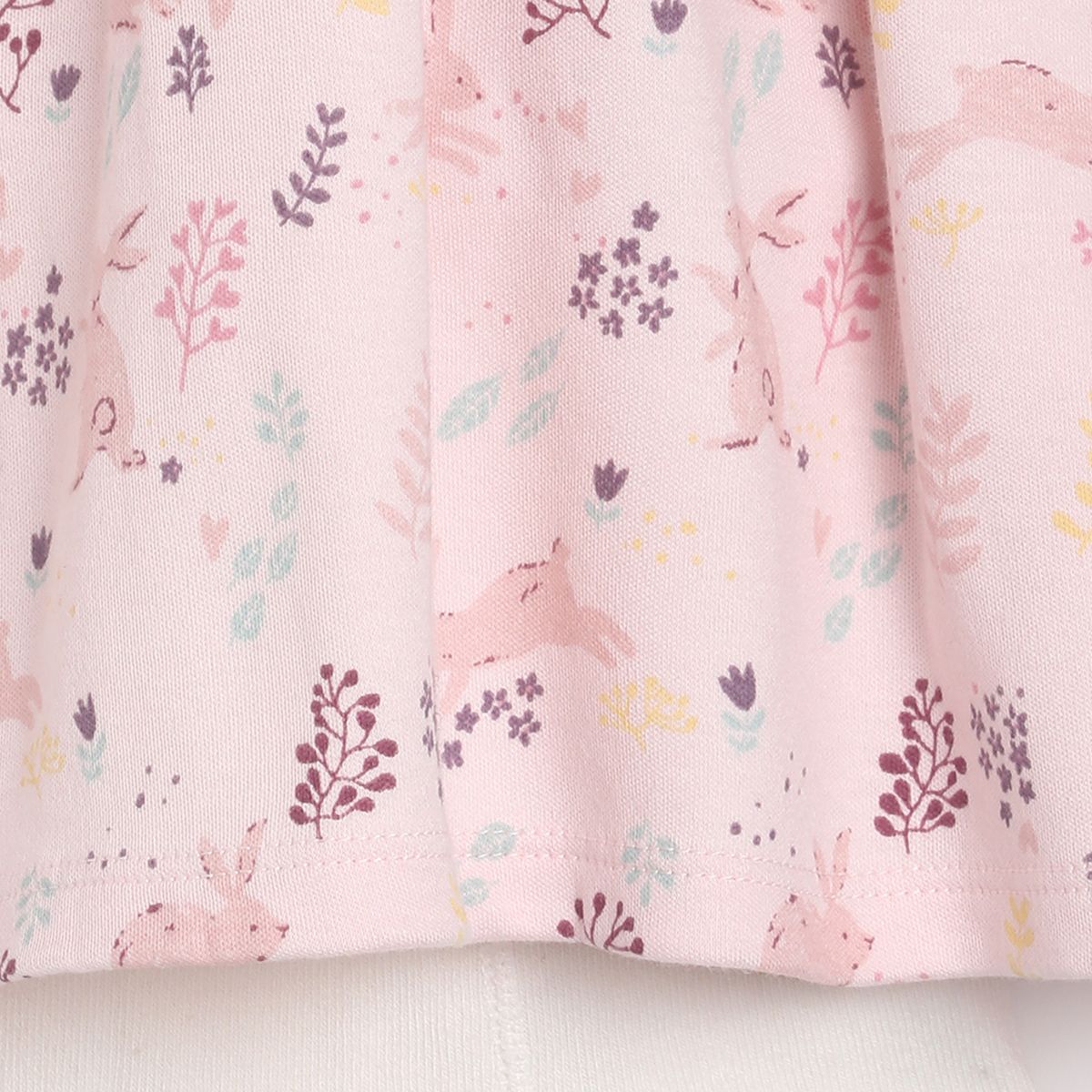 Pack of 2 dress with stockings - baby pink & white for 0-3 Months