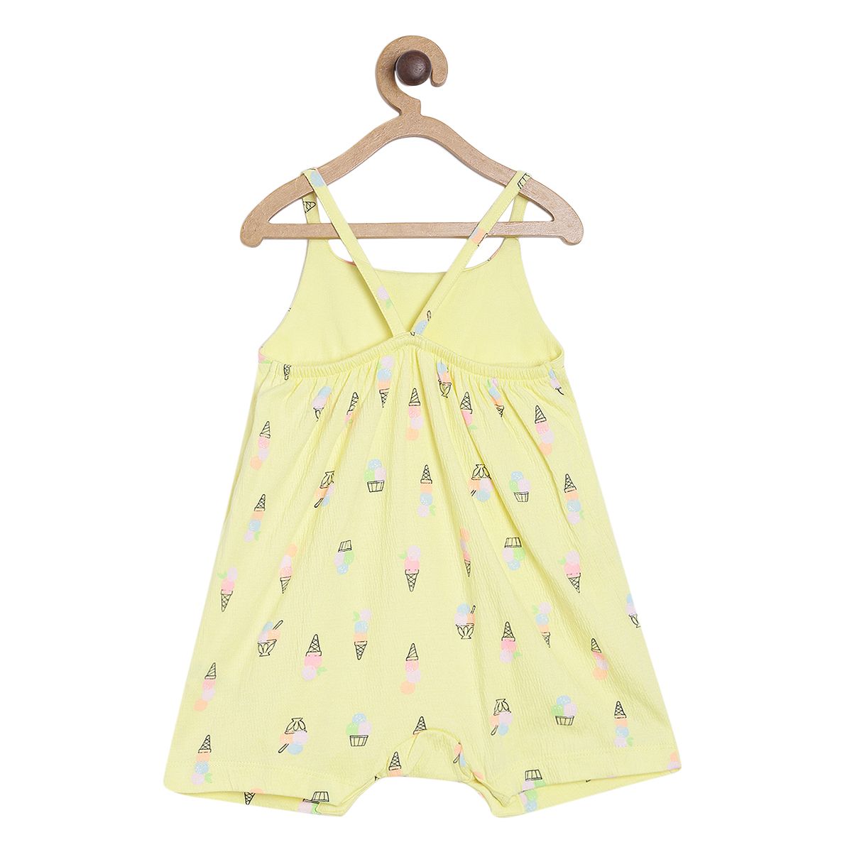 Pack of 1 dungaree - lemon yellow for New Born