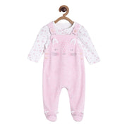 Girls Pink Dungaree Set