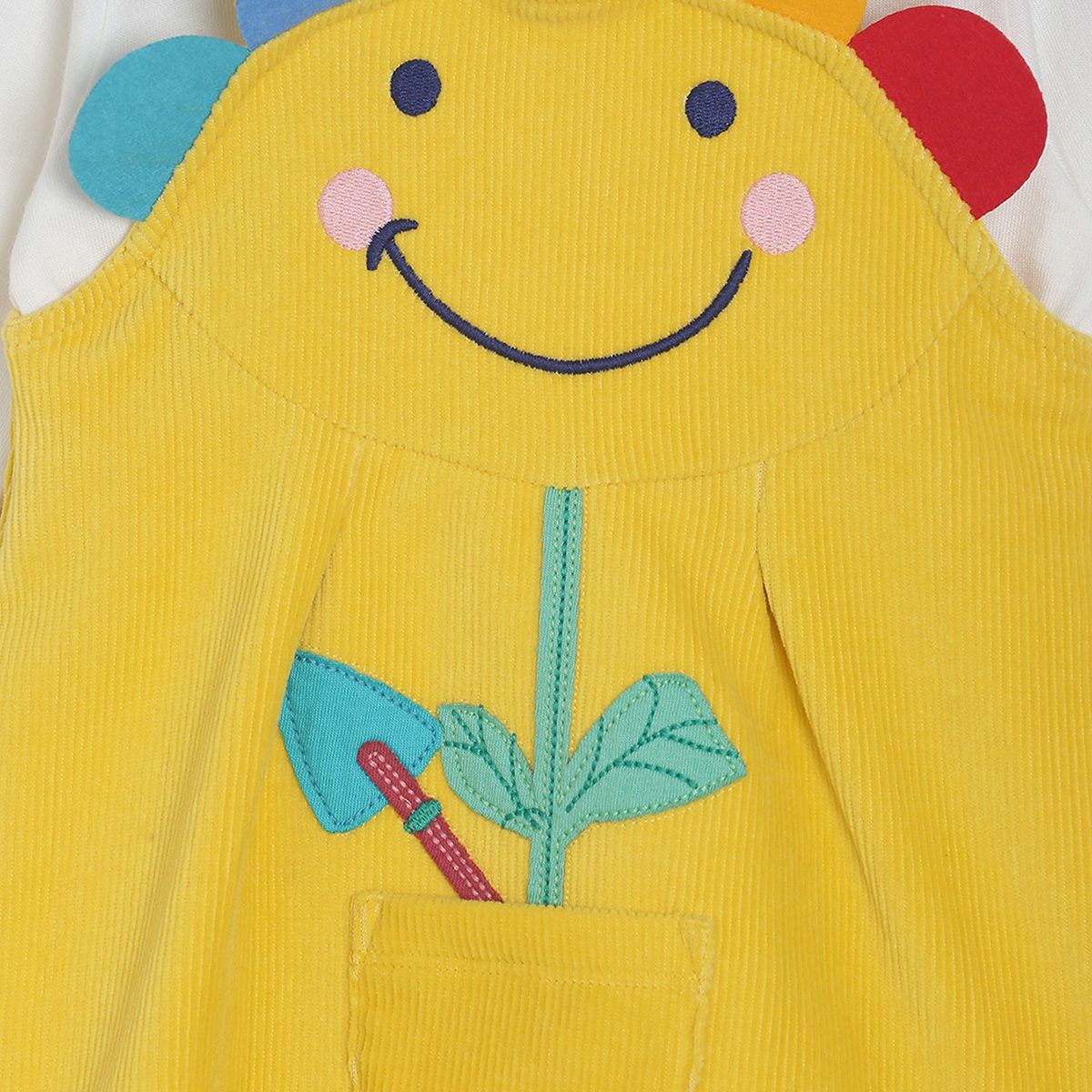 Girls Yellow Pinny Set