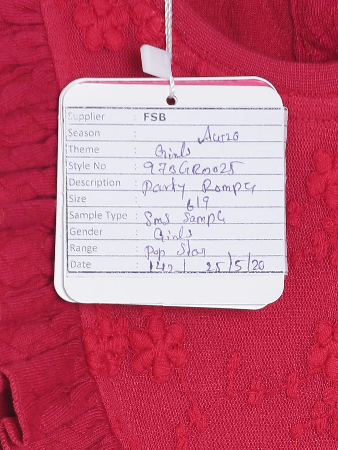 Girls Red Rompers