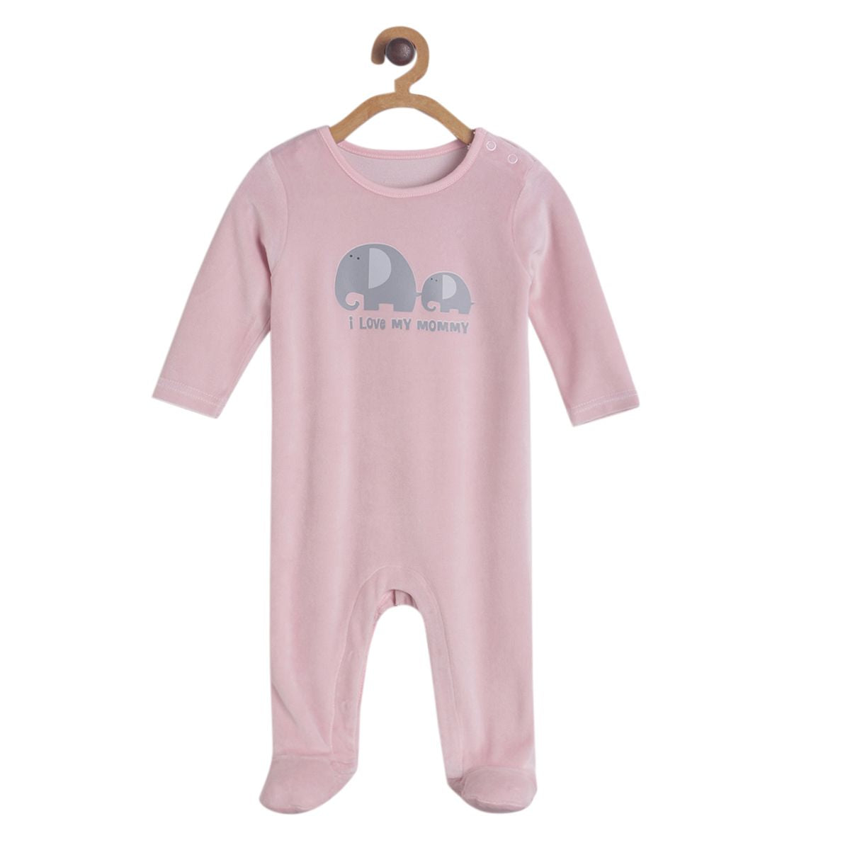 Pack of 1 quilted sleepsuit - pink for New Born