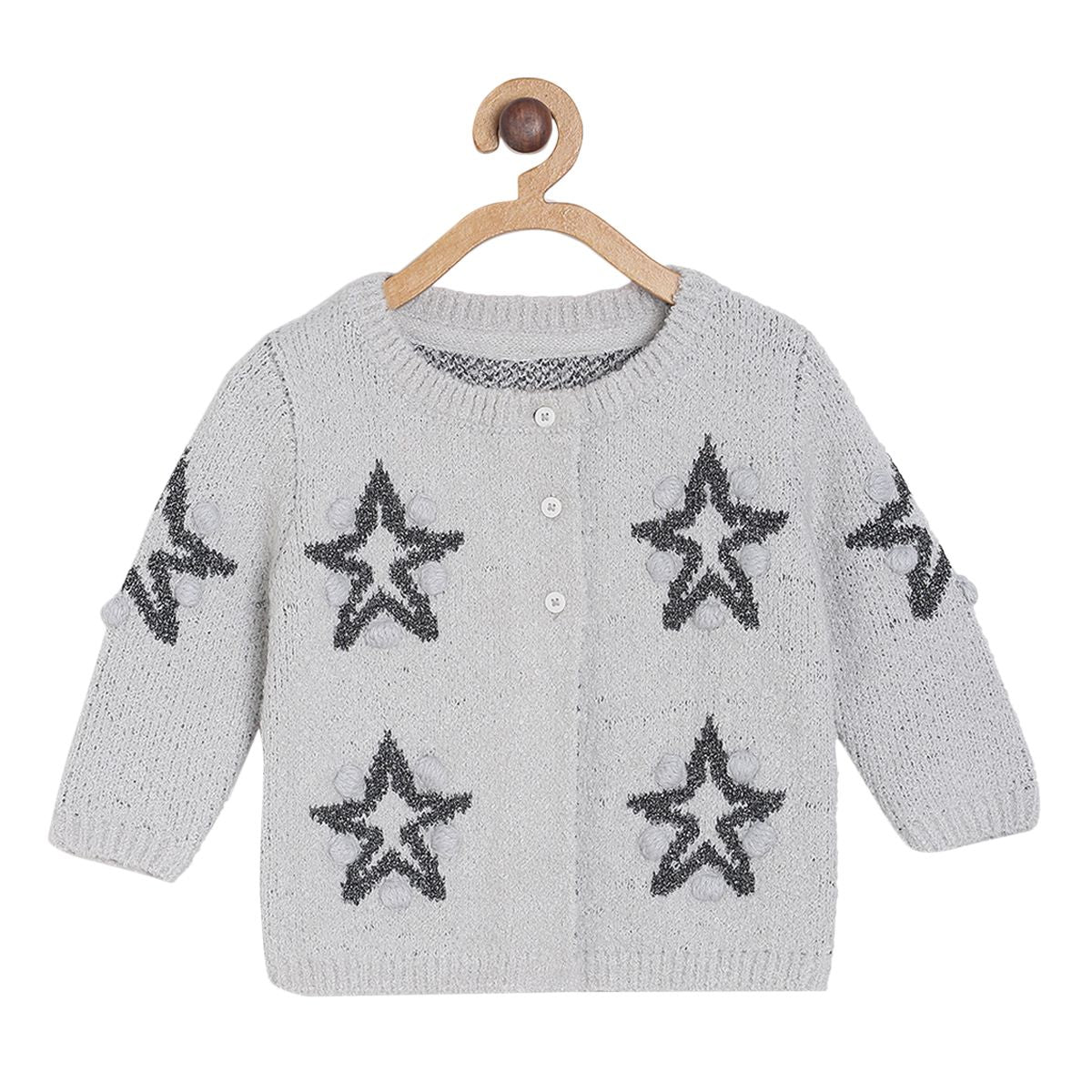 Pack of 1 sweater - grey for 0-3 Months