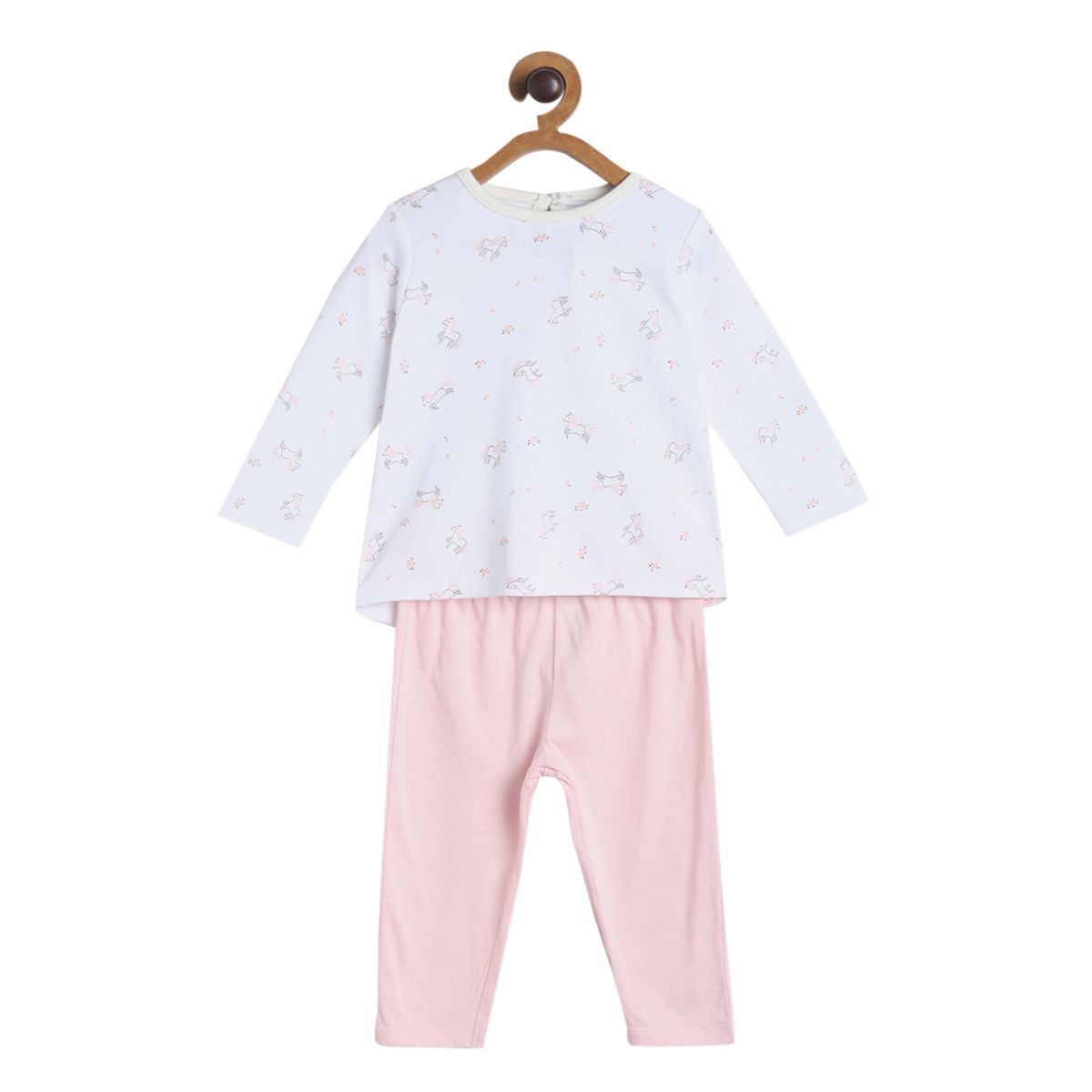 Pack of 2 top and knit bottom set - pink for 0-3 Months