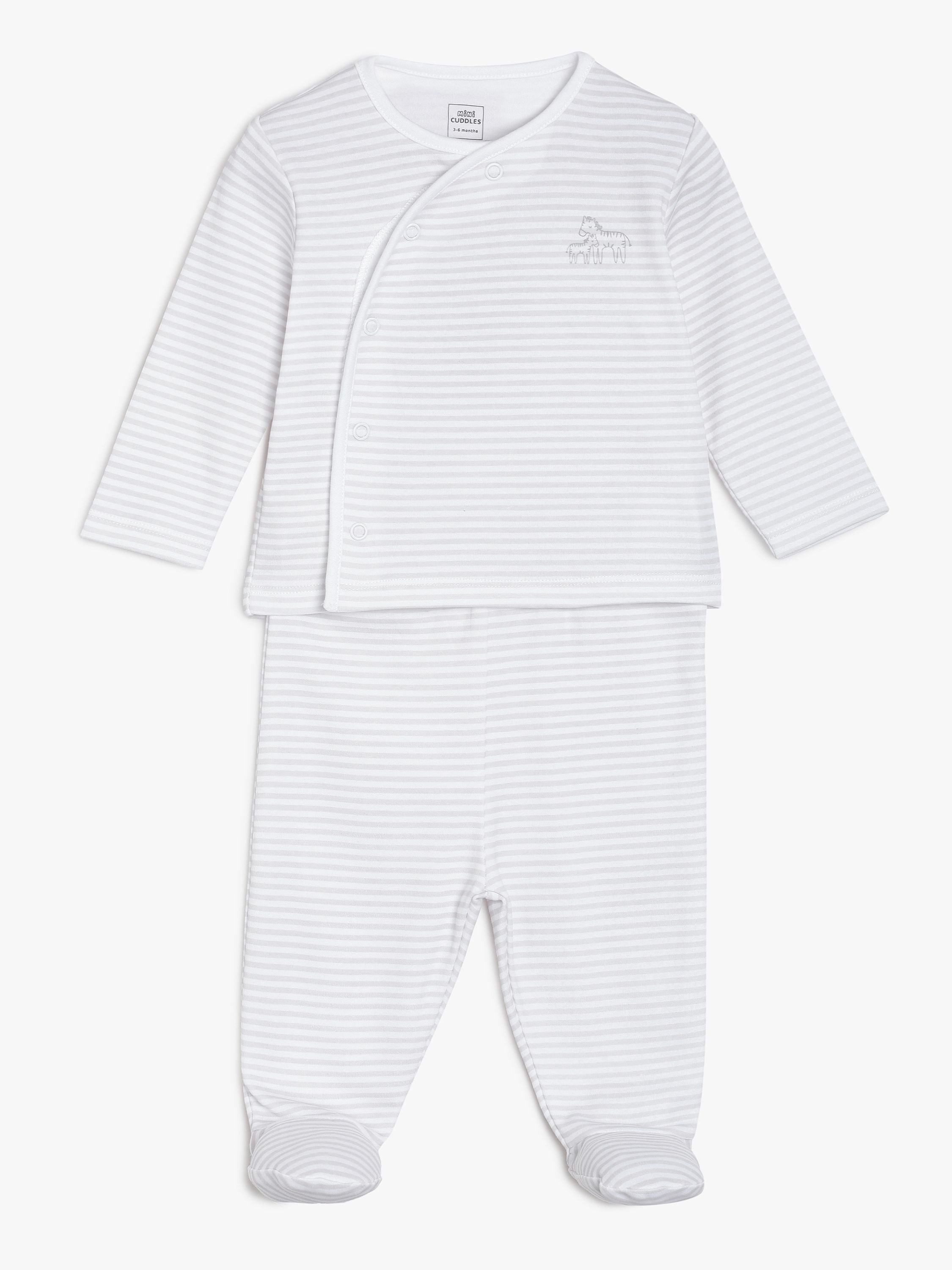 Unisex White 5 Piece Gift Set with Sleepsuit, Wrap Top, Mittens and Cap