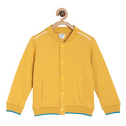 Baby Boys Solid Full Sleeve Jacket, Yellow