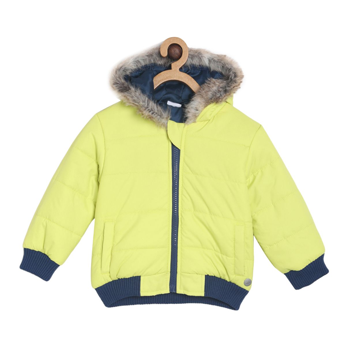 Pack of 1 woven jacket - neon green for 3-6 Months