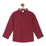 Pack of 1 woven shirt - maroon for 3-6 Months