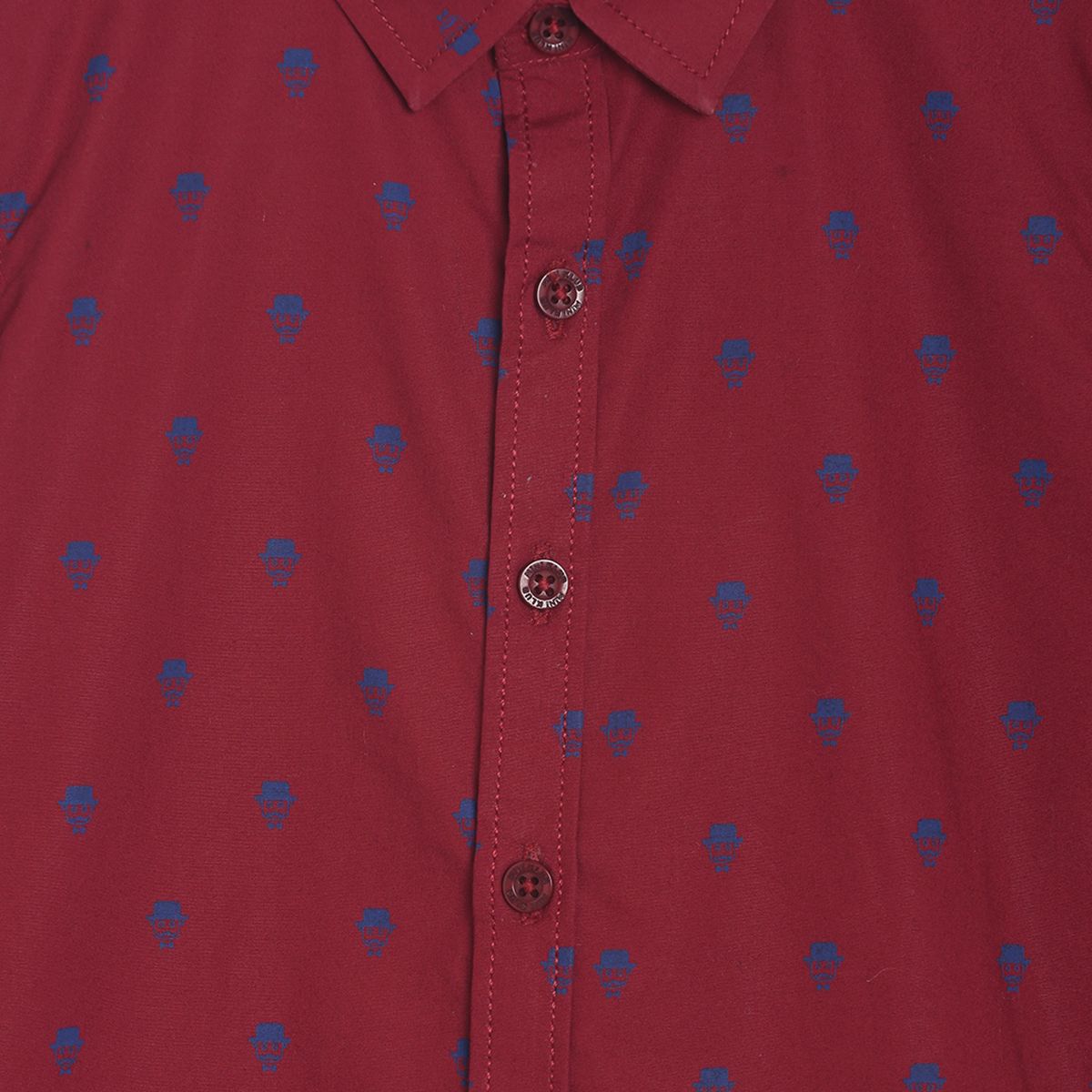 Pack of 1 woven shirt - maroon for 3-6 Months