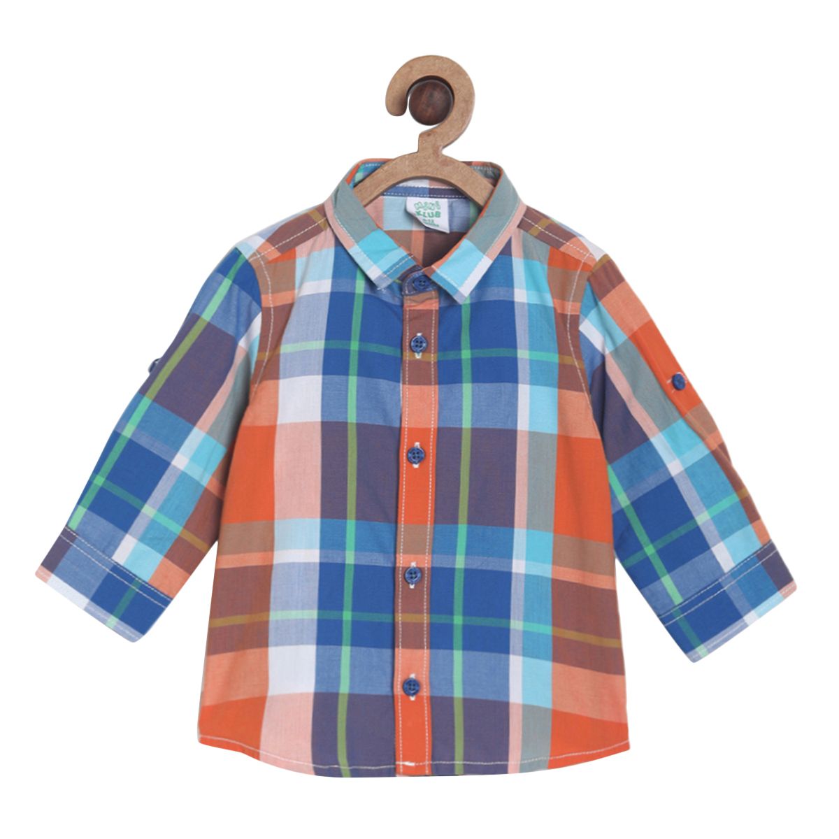 Pack of 1 woven shirt - blue & red for 3-6 Months