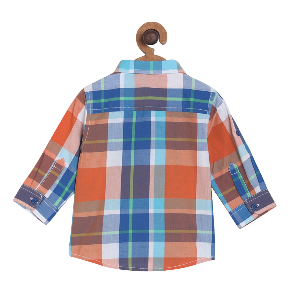 Pack of 1 woven shirt - blue & red for 3-6 Months