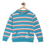 Pack of 1 sweat shirt - steelblue & white for 3-6 Months
