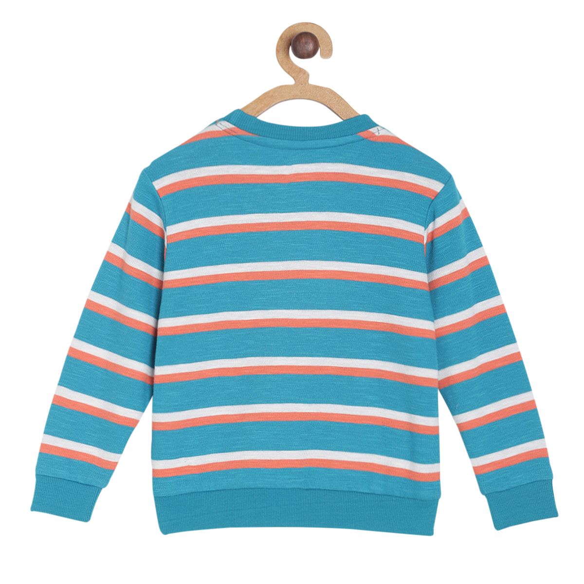 Pack of 1 sweat shirt - steelblue & white for 3-6 Months