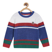 Pack of 1 sweater - white & dark blue for 3-6 Months