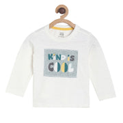 Pack of 1 knit tee - off white for 3-6 Months