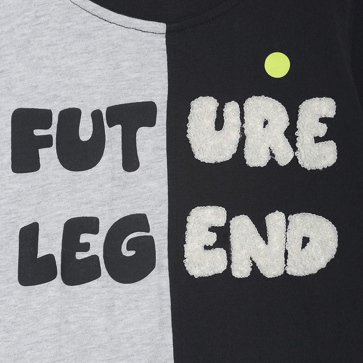 Pack of 1 knit tee - light green & black for 3-6 Months