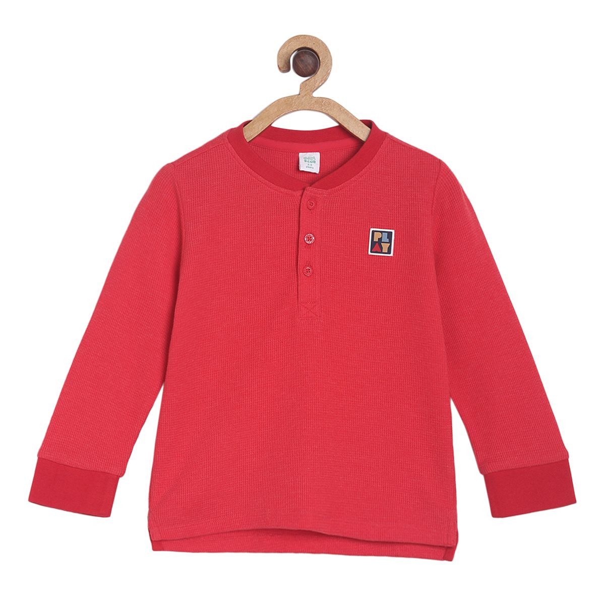 Pack of 1 henlay tee - red for 3-6 Months