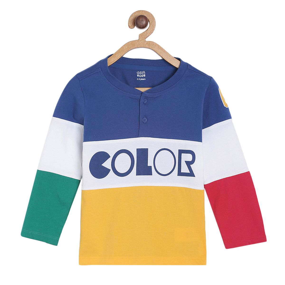 Pack of 1 henlay tee - darkslateblue & yellow for 3-6 Months